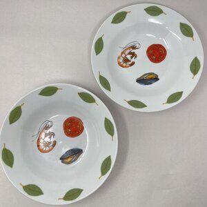 Ma Jilly Gumbo Bowls Set of 2 BIA Cordon Bleu Louisiana Seafood 9"‎ NOLA Shrimp